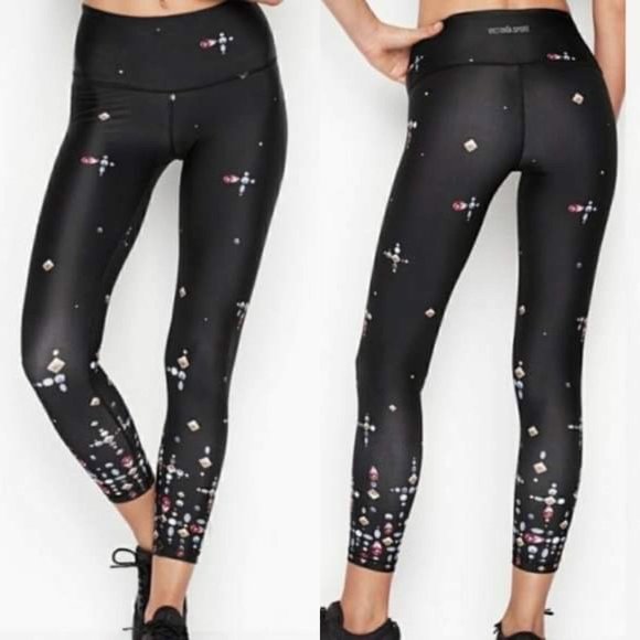 Victoria's Secret Pants - Victoria’s Secret Sport | Gem Jewel Printed Leggings | Size Small